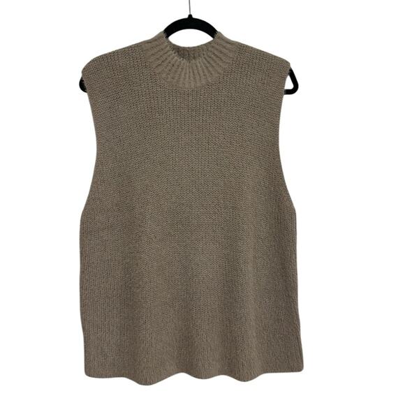 NWT Old Navy Mockneck Eyelash Sweater Tank in Sedimentary - Size XL Tall - Picture 1 of 6